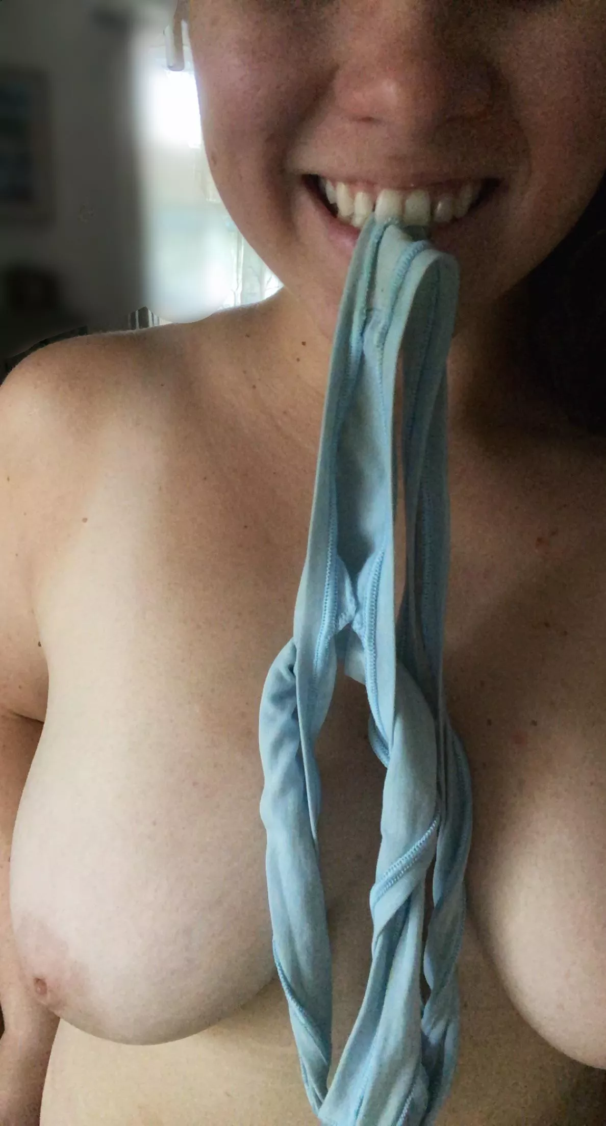 Cummed in panties. Wanted to give ‘em a quick taste before I mailed them to my man. 😈