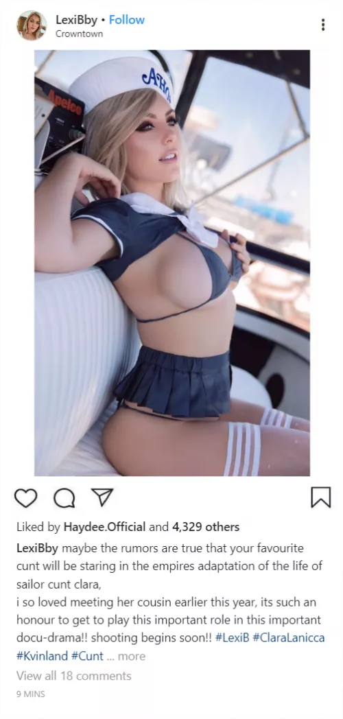 (cuntagram) - exciting announcment from Cunt TV! in partnership the the DFA and Imperial Navy!!!