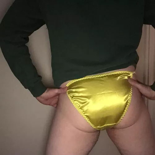 Cute satin string bikini