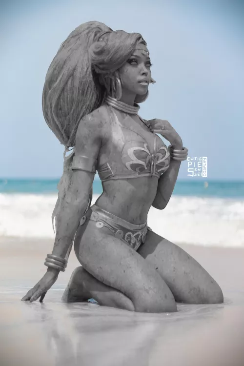CutiePieSensei as Urbosa, turned into a stone statue