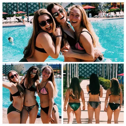 Cuties by the pool
