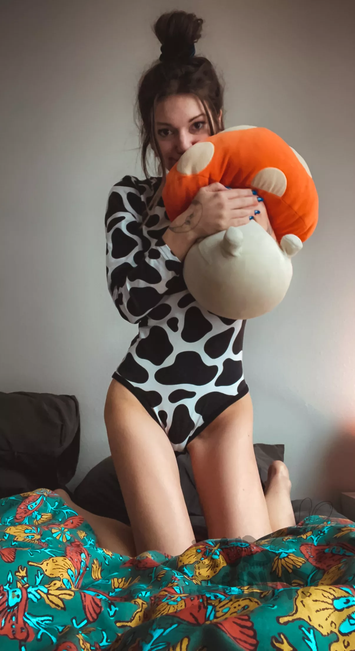 Daddy got me a new onesie for Christmas! 🐄🥰