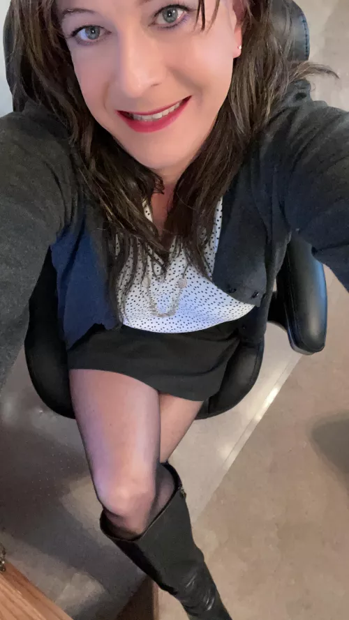 Daddy’s office girl today