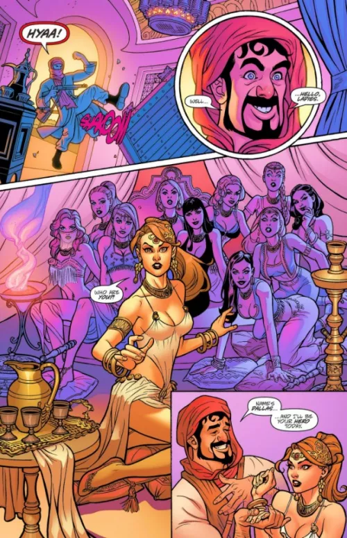 Dallas' New Harem [Danger Girl: Trinity #4]