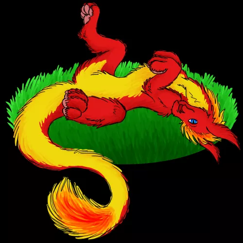 Dare you pet the fluffy tummy? (OC)