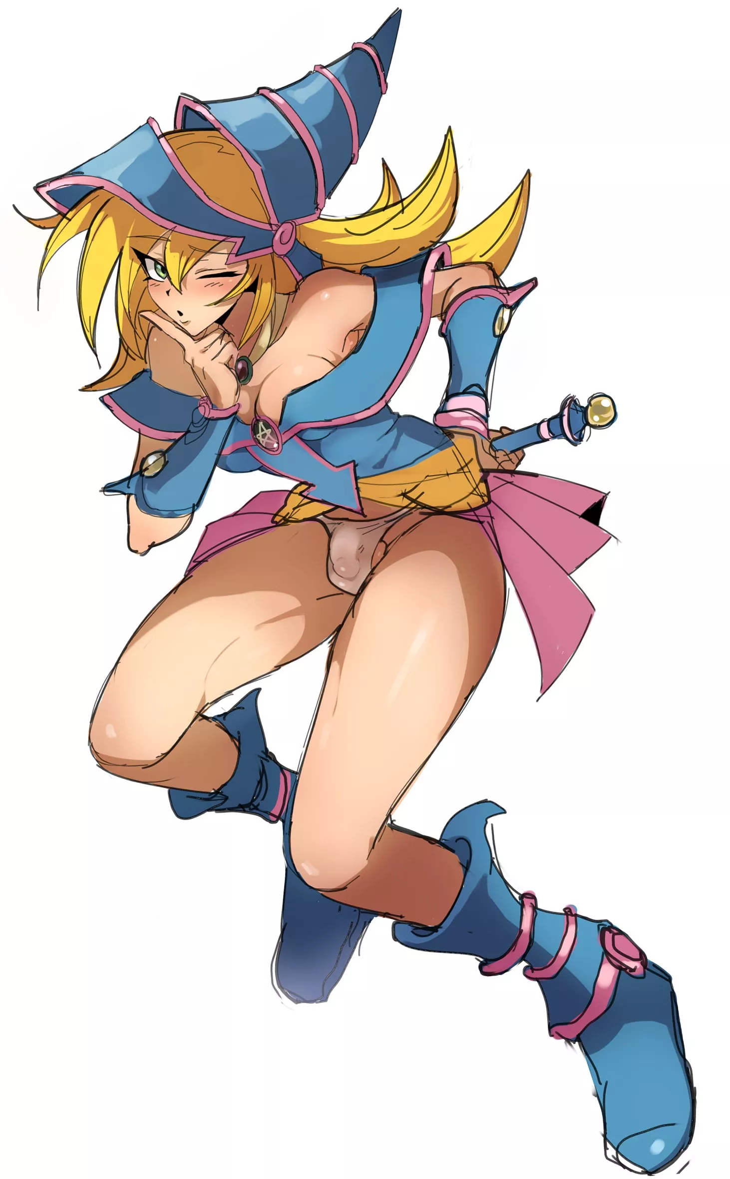 Dark Magician Girl Dress Lift Teasing (A Go) [Yu-Gi-Oh! ]