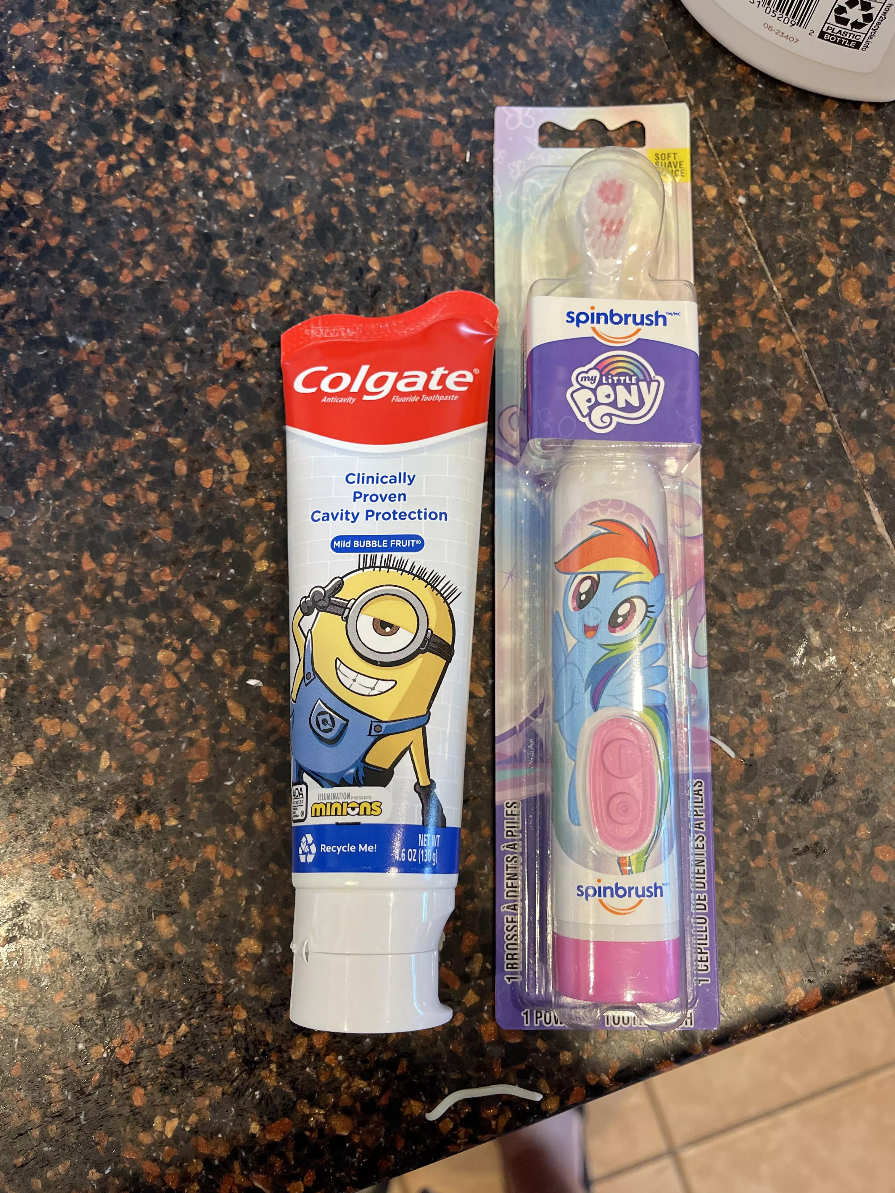 Date night with juju bunny, so daddy got her a new toothbrush!!!!
