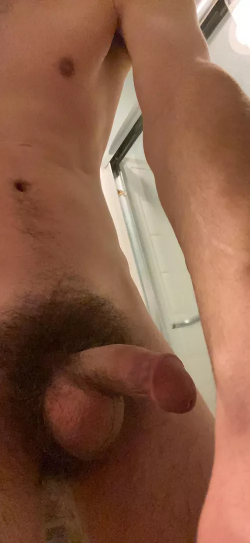 Debating whether or not to trim the bush down. What do you all think? Anyways here’s my hairy cock for a Thursday!