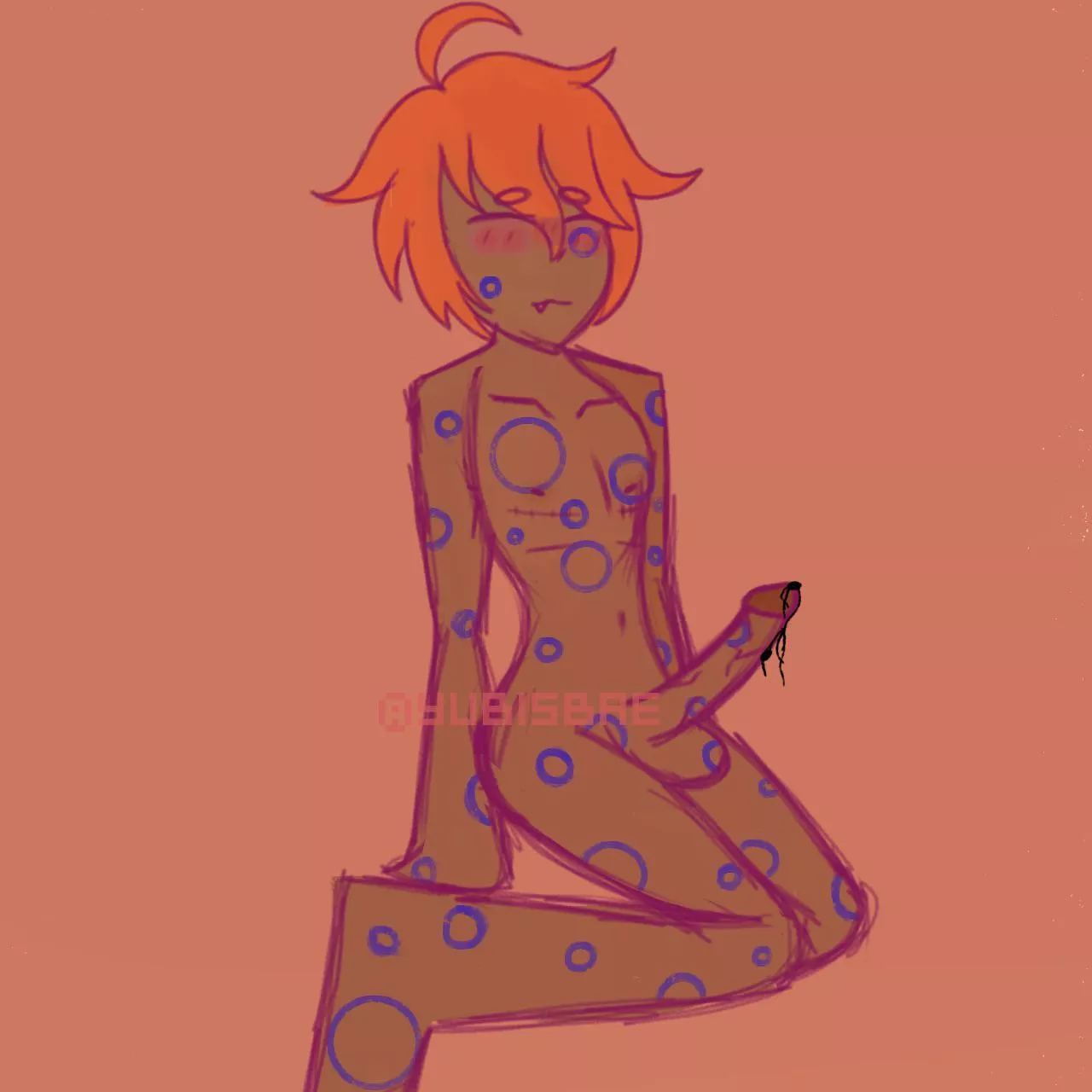 decided to draw rule 34 of an oc i made! let me know what you think 🦑