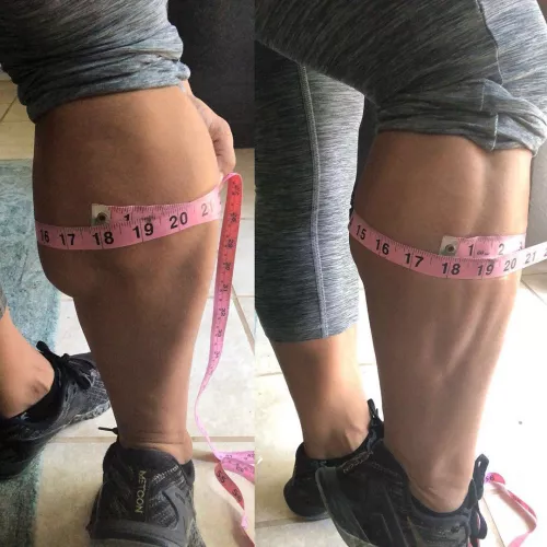 Decided to get an accurate measurement of my calves today. 18”