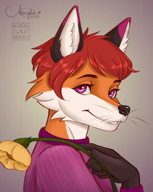 Delicate 🏵️ Simple bust commission (@AriaGoldberry)