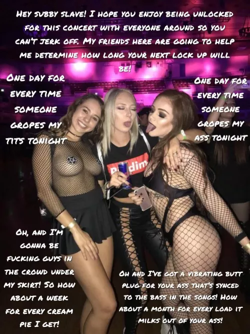 Determining your chastity lock up time at a rave