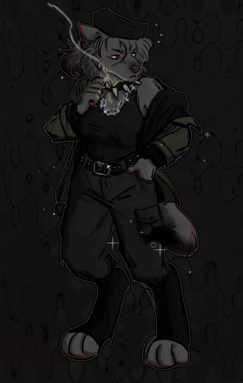 Did a wee doodle of my fursona.