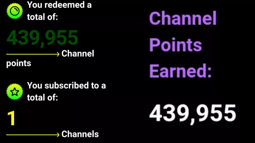 Did anyone tell Twitch that earned/redeemed aren't the same thing?