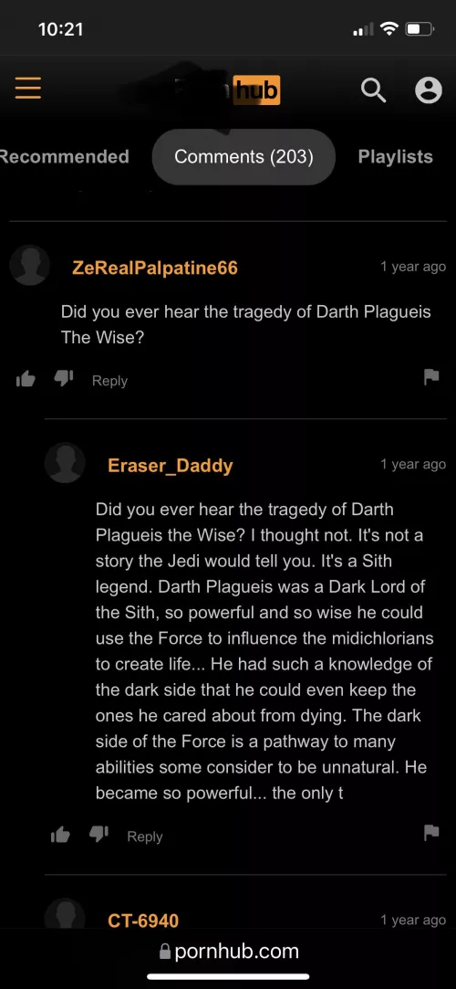Did you ever hear the tale of dark plageuis the wise?