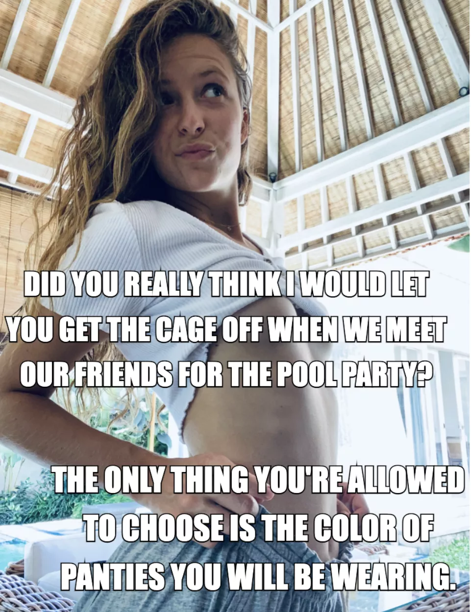 Did you really think I would allow you to take the cage off? 👅