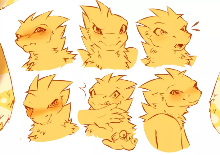 Different expressions owo (Art by me @SkylerPegas)