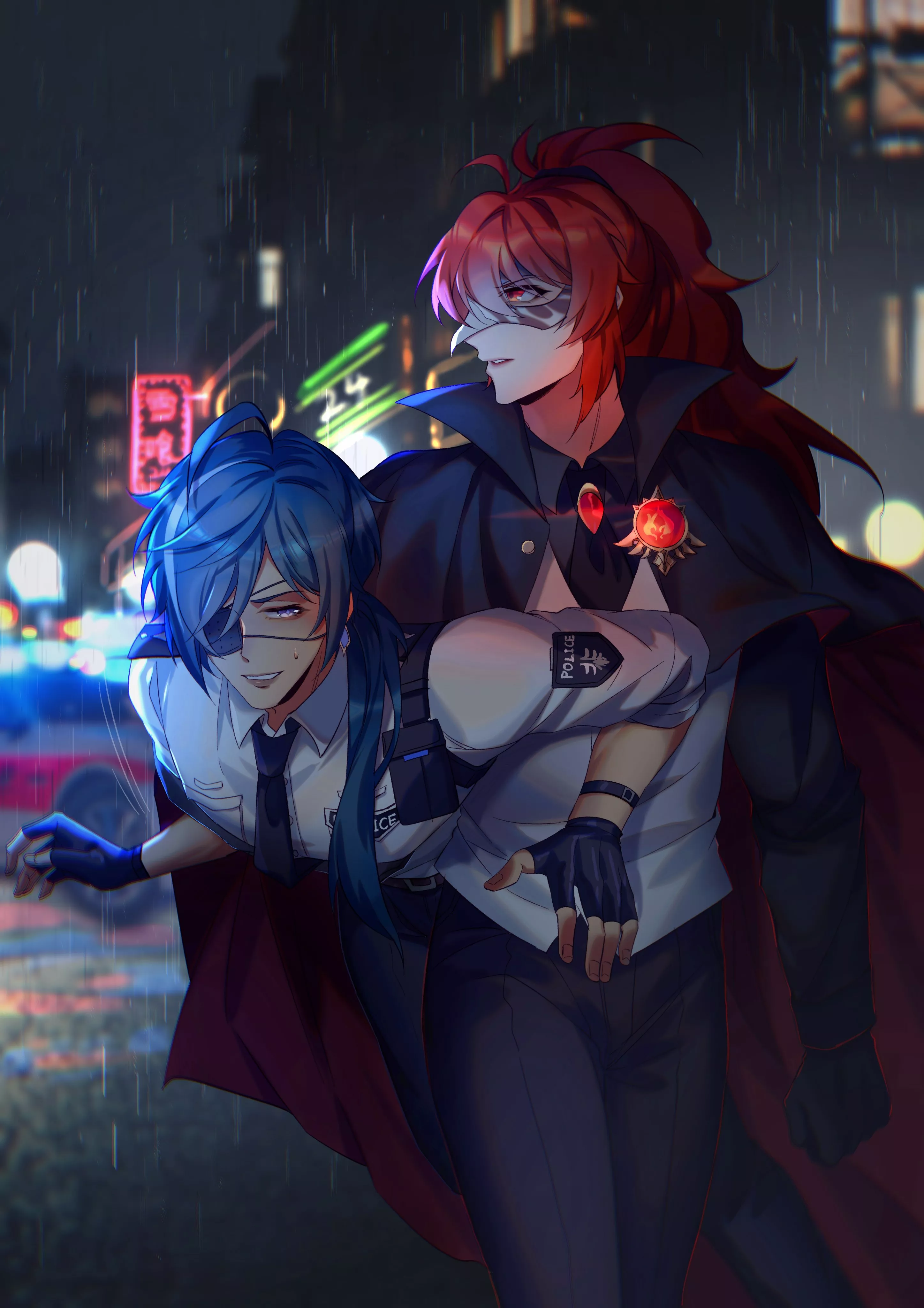 Diluc and drunk Kaeya (Genshin Impact)