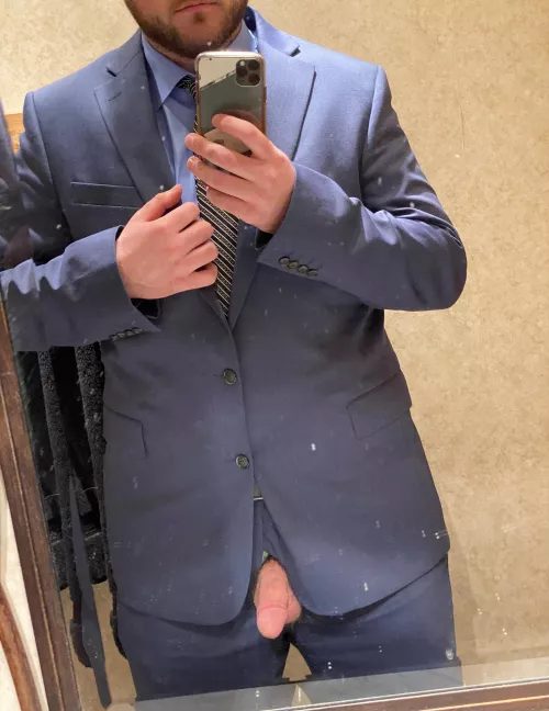 Dirty mirror. But feeling kind of sexy in my suit today