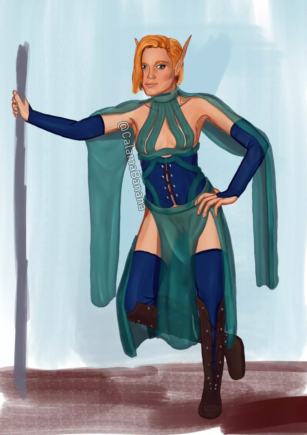 Distracting their foe is a large part of a bladesinger's dance. (CalamaBanana)