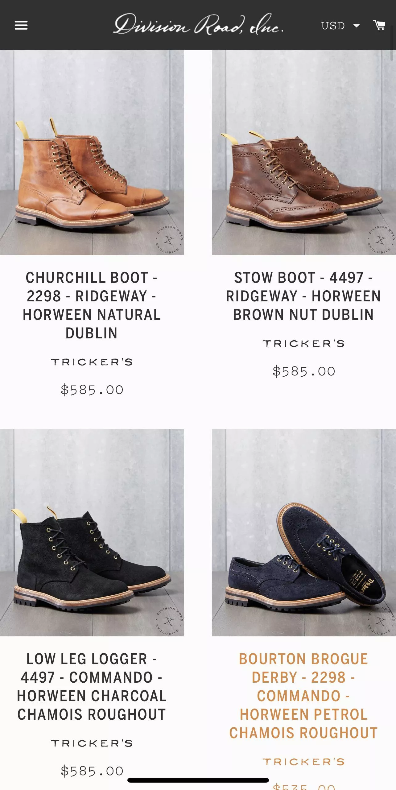 Division roads latest bulletin… 4 new pairs of boot in this 1.