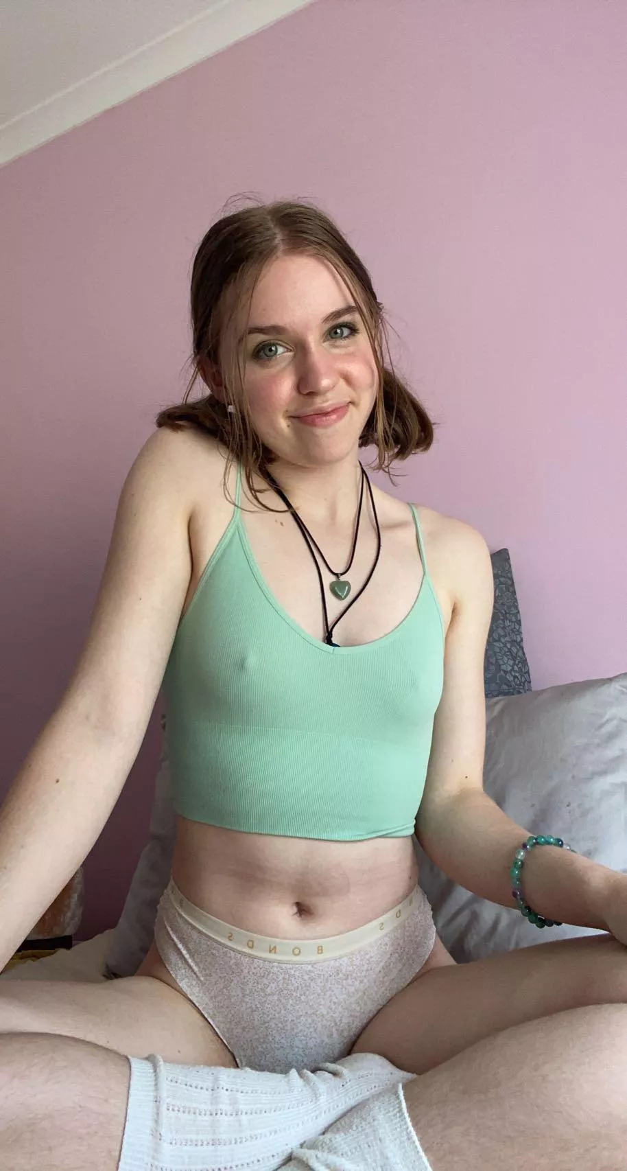 do u like my top? though it is a bit cold so i might just stay in bed all day 🥺