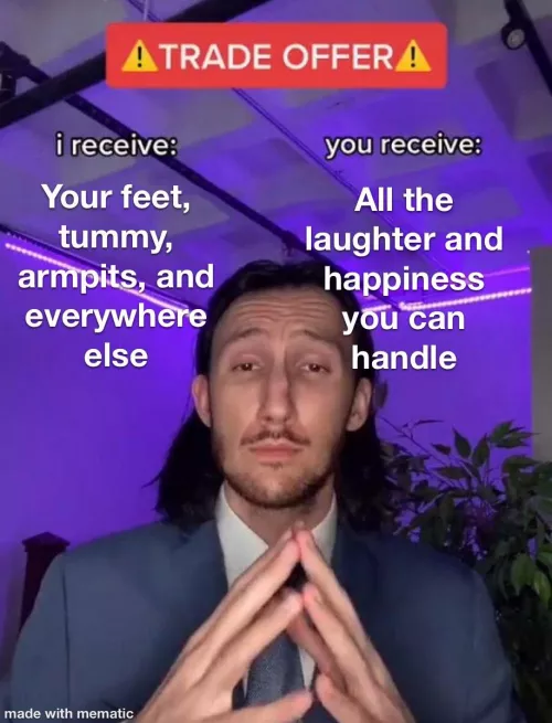 Do you accept? Hush now darling, don’t worry… I’ll be gentle… unless you want otherwise~