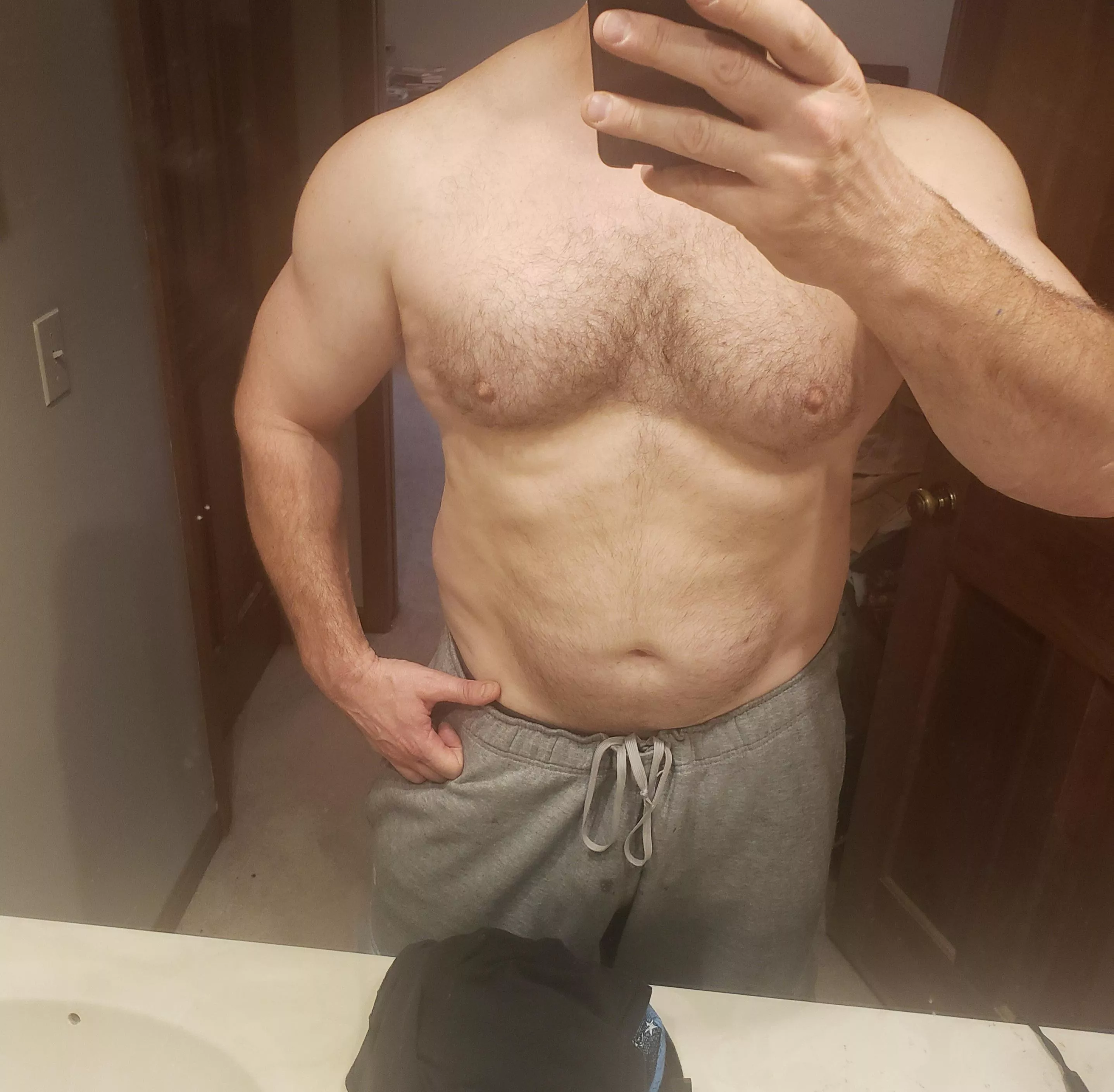 Do you like my dusting of dad fur? Do you like my dusting of dad fur?