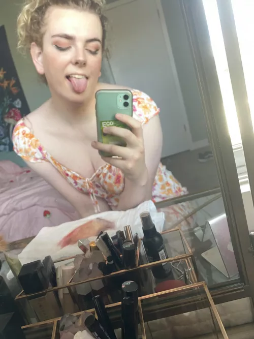 Do you like my makeup or are you just staring at my tits?