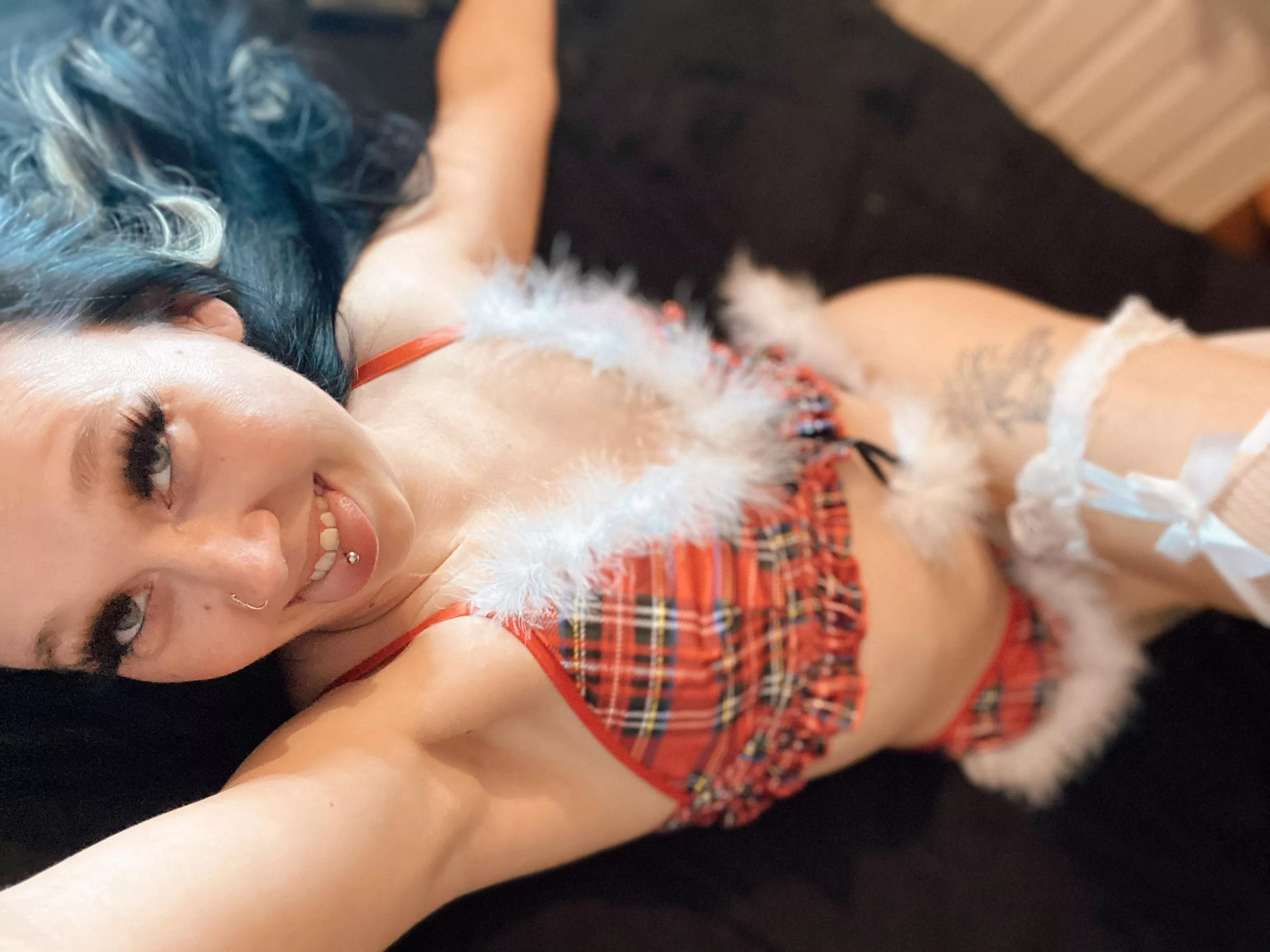 Do you like my new Christmas lingerie?😜 this one is my favorite but I got lots more!😈