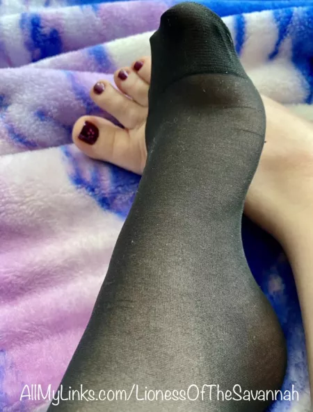 Do you like my Nylon socks or my Fresh Pedi?! π Maybe both? π