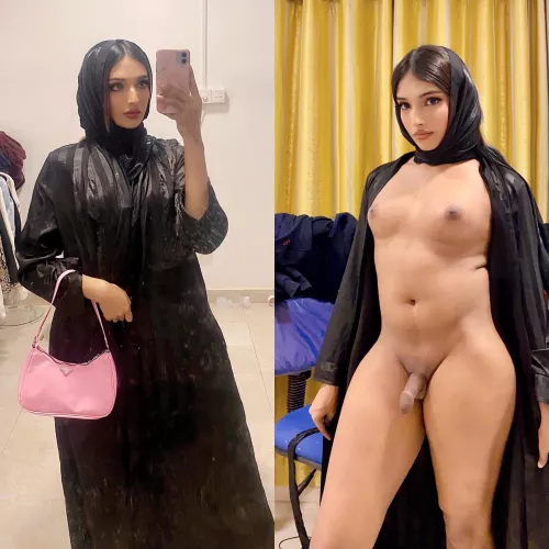 Do you like what I’m hiding under my abaya ?