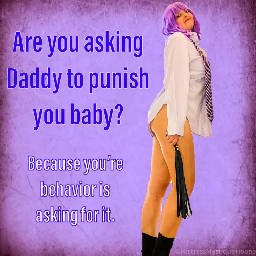 Do you plan on obeying Daddy? 💜