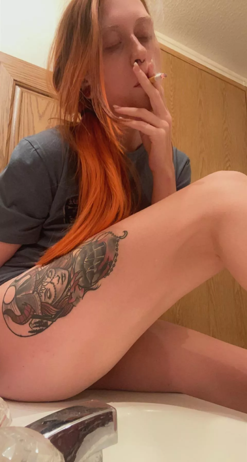 does anyone else smoke in the bathroom when it’s freezing outside? 😋