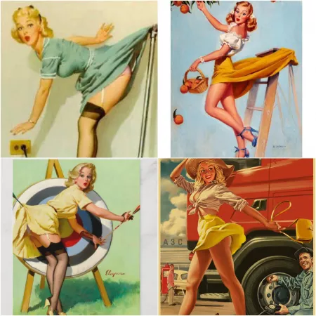 Does anyone know the name of this type of pin up where the dress/skirt accidentally gets lifted up?