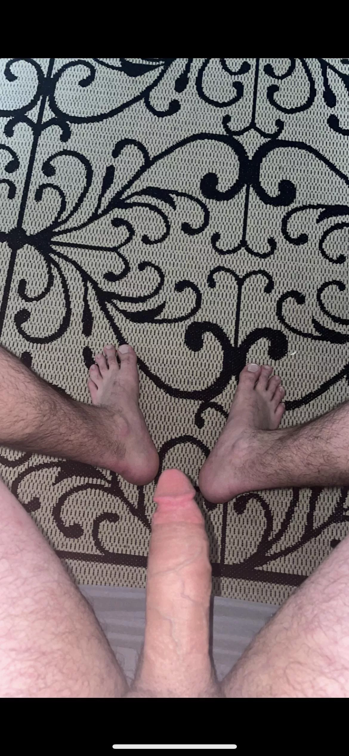 does my dick make my size 13 feet look small?
