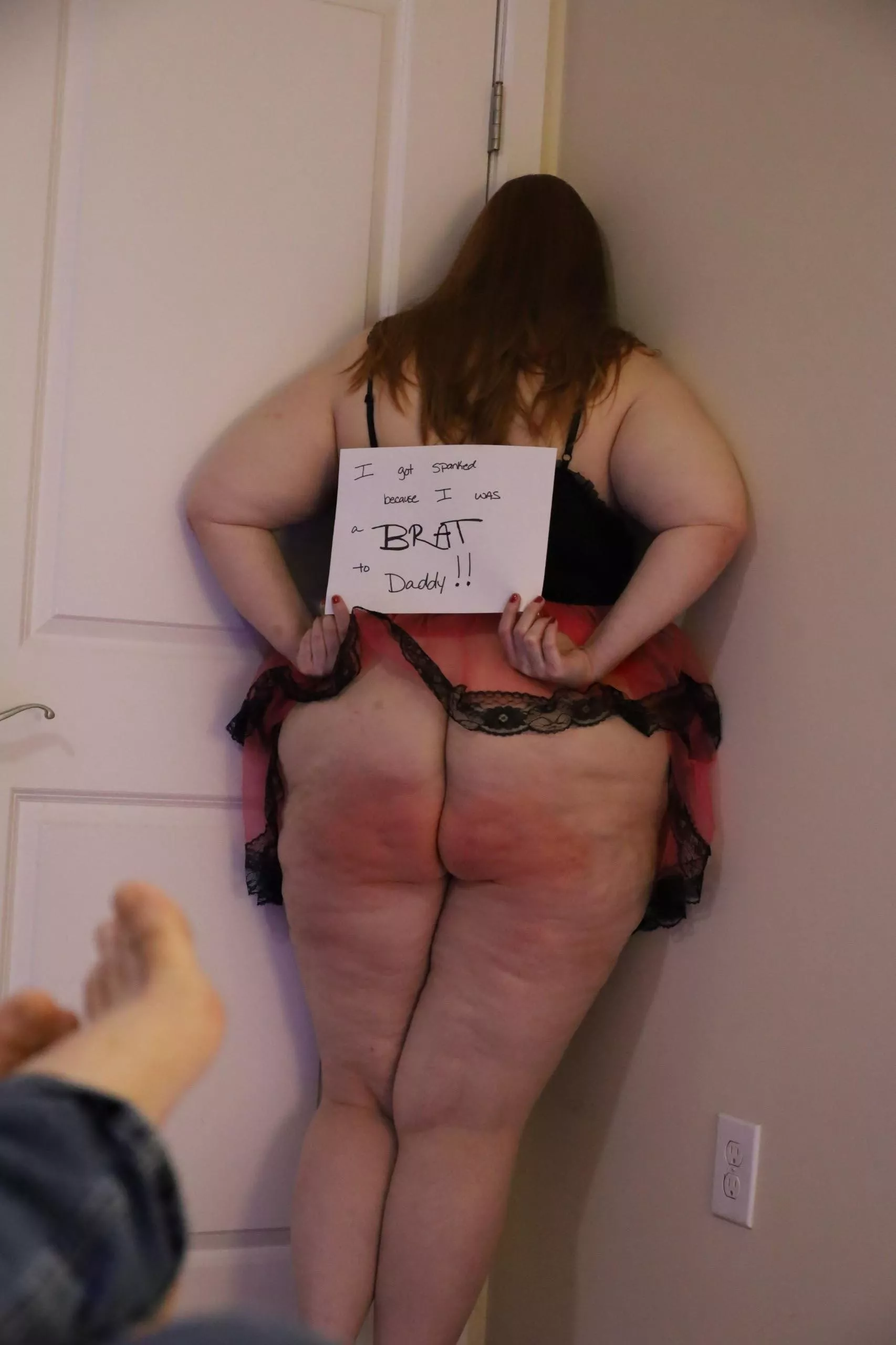 Domestic discipline- brat got punished