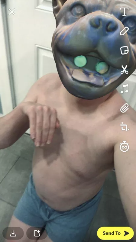 Don’t have a hood so used this filter. I’m Buddy! A sweet, shy stray who wants to play! Arf!