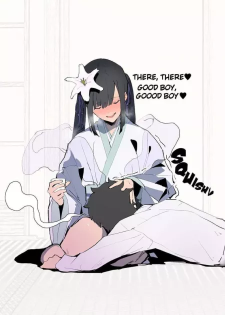Donโt have a source, but found this on google when i was looking up โanime lap pillow.โ Thought it should go here.
