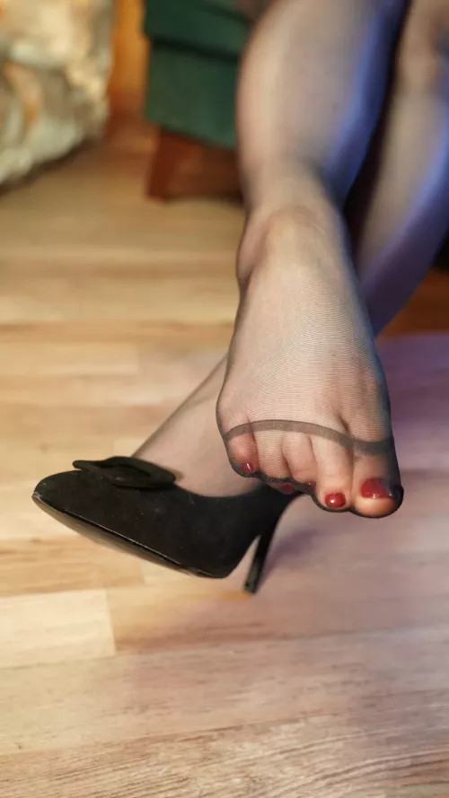 Don't take off my nylons while you'll fuck me