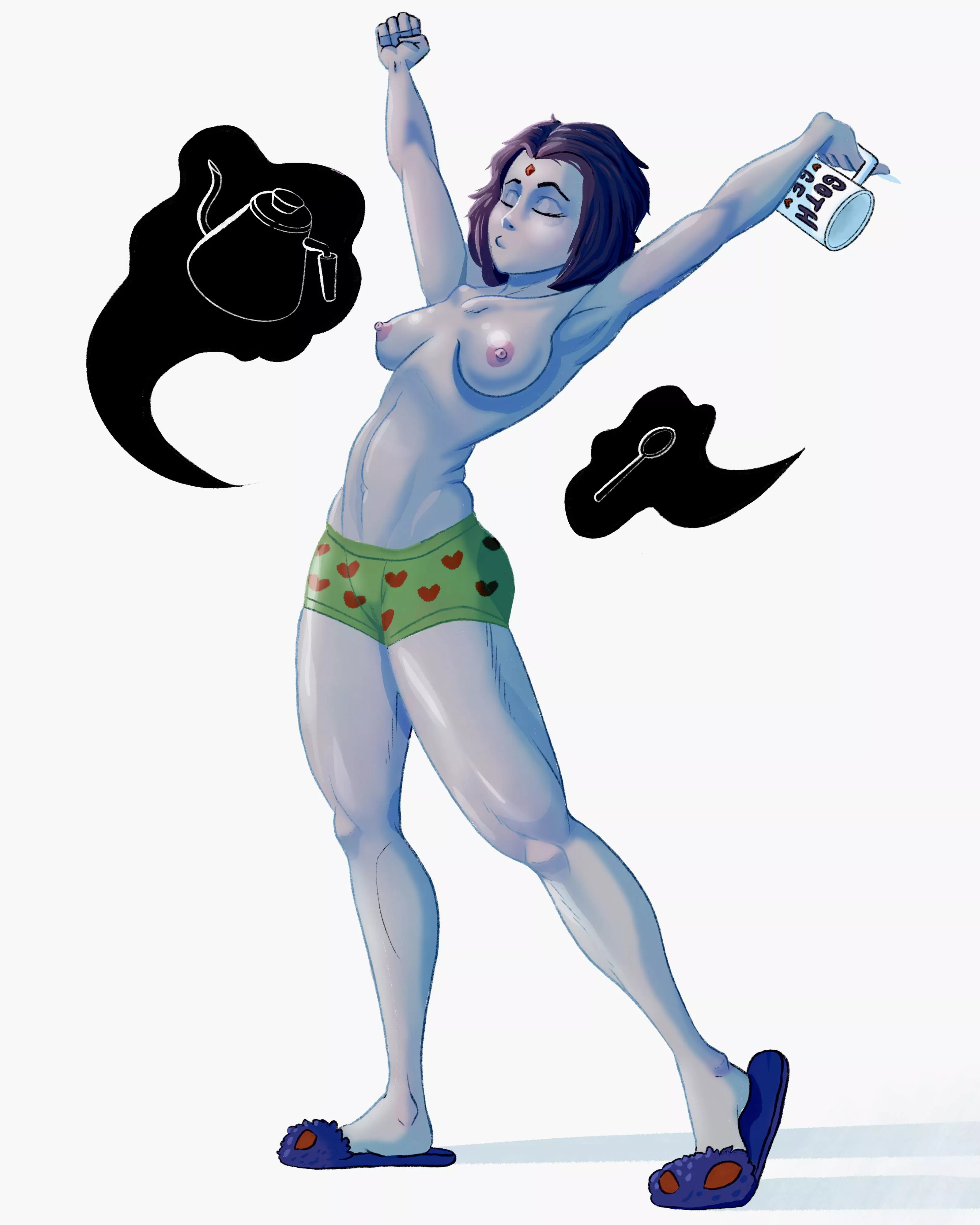 Don’t talk to Raven until she’s had her morning tea. (By Lewd Gold)