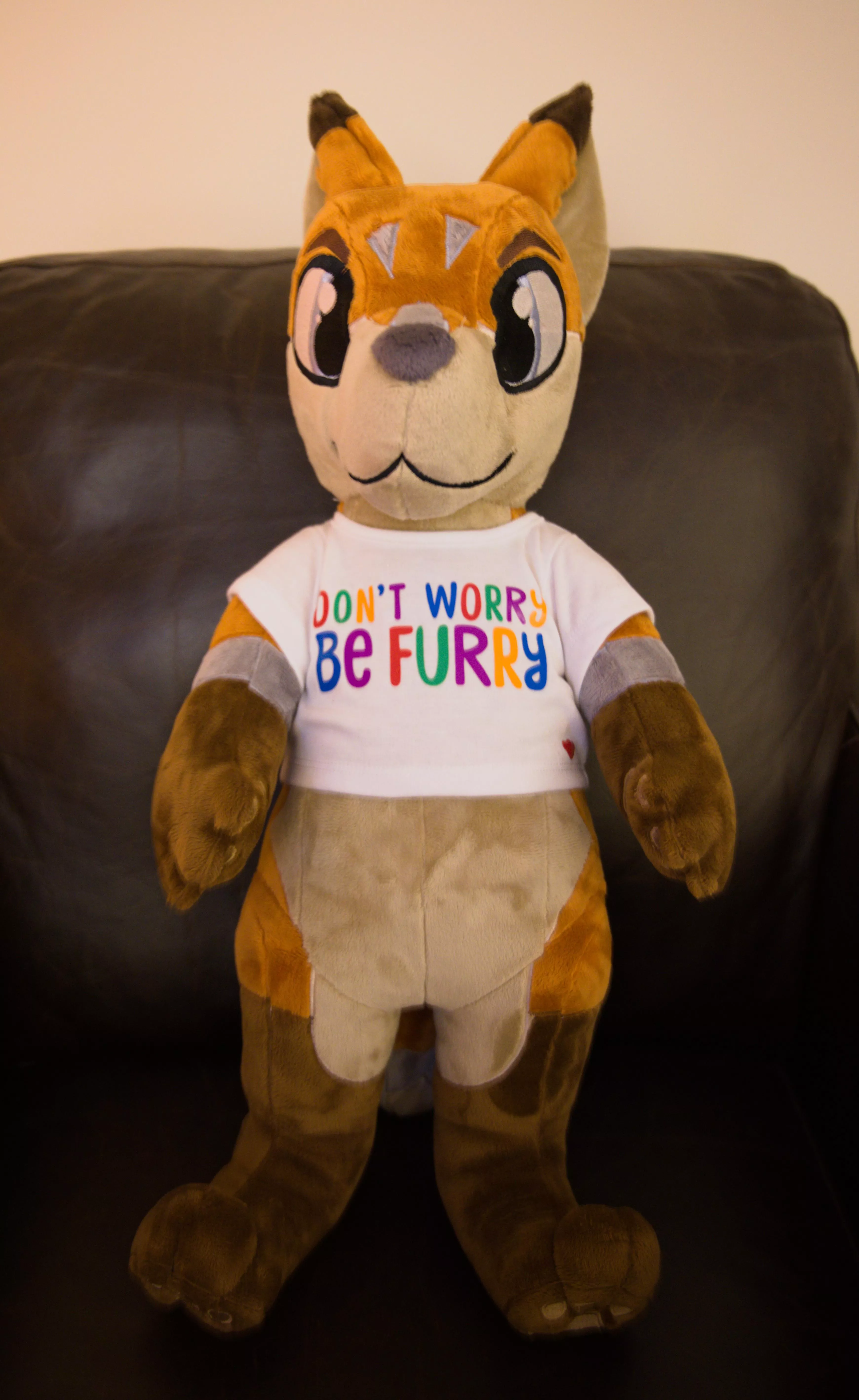 Don't worry. Be furry. Got a cute Build a Bear T Shirt for my plush :)