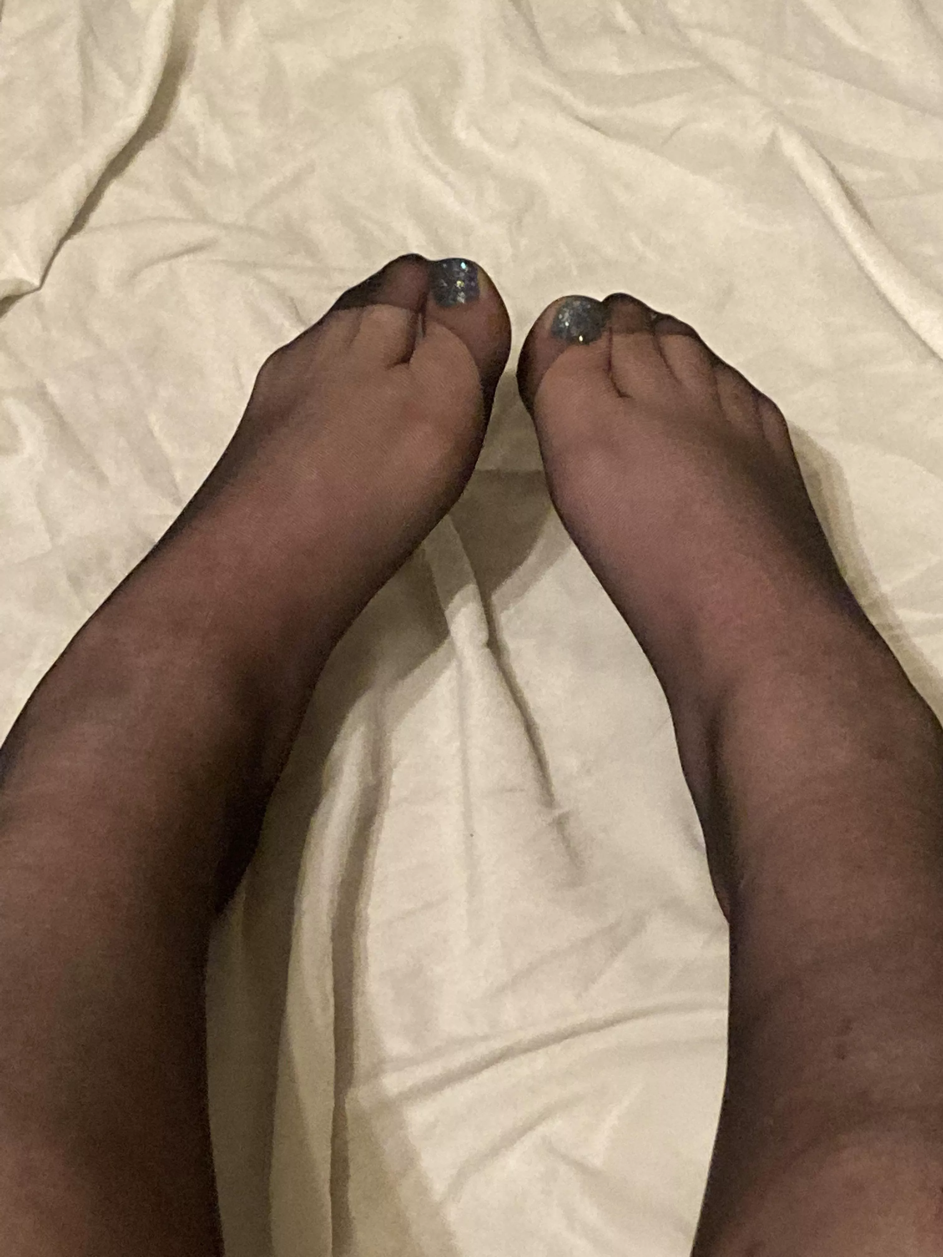 Don’t you want to drain your balls all over my stocking feet?