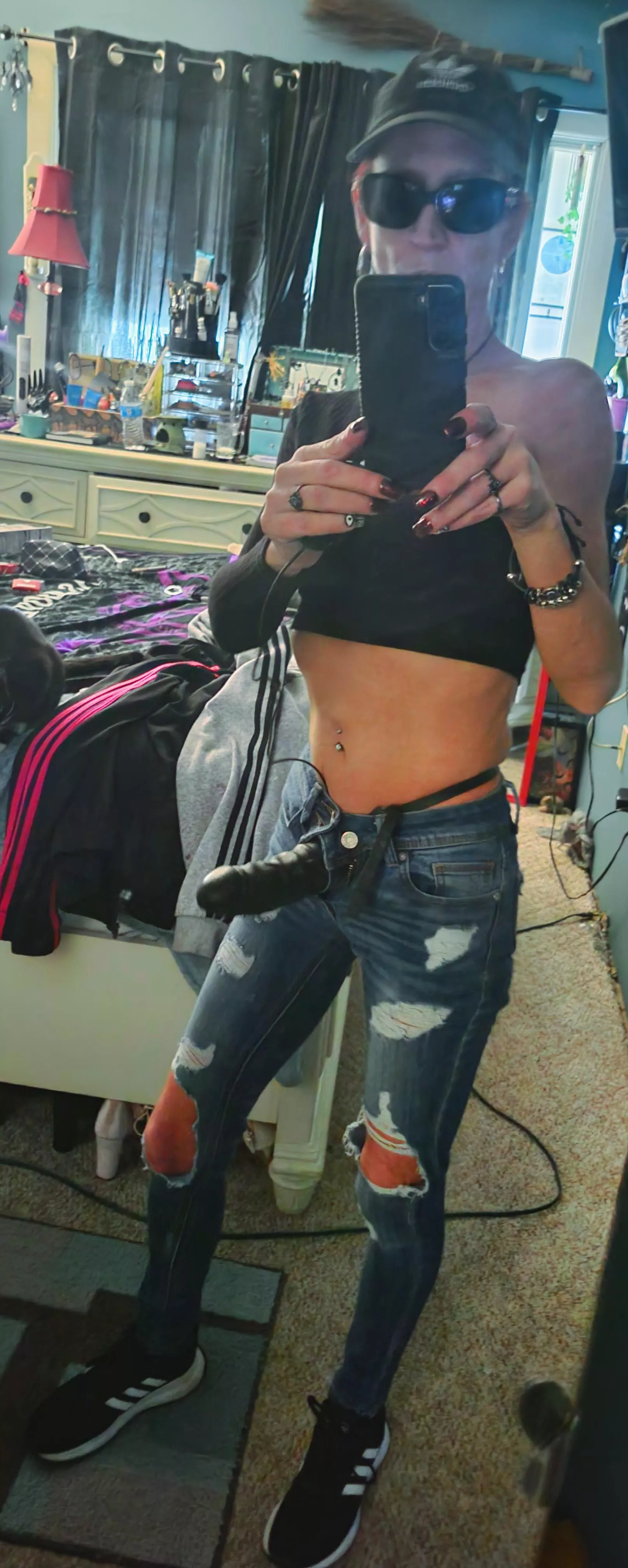 Down on your knees and start kissing my little friend.