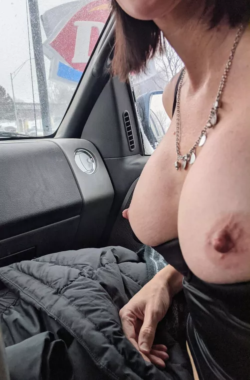 DQ drive thru - tits out
