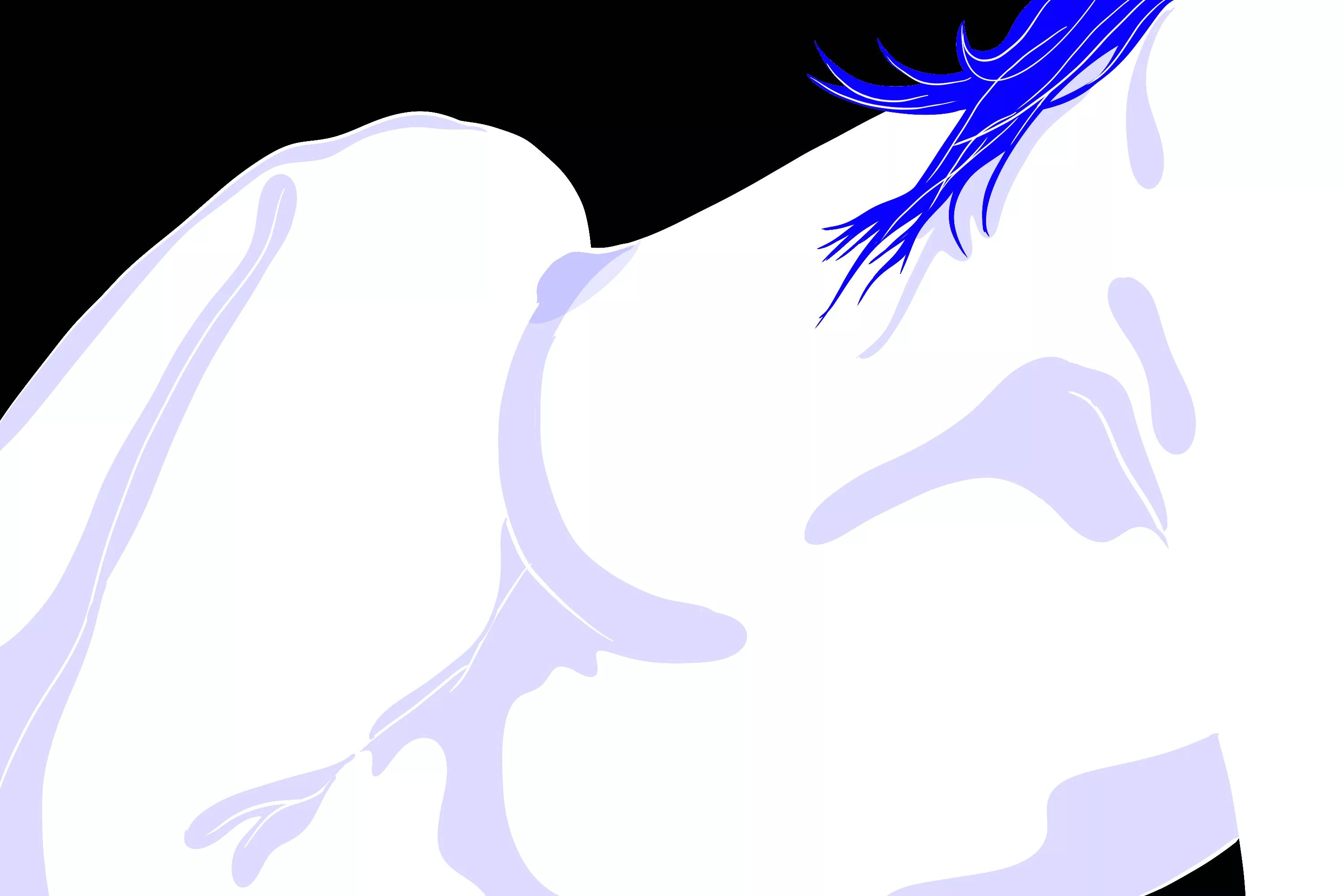 Dreaming in blue, me, digital, 2022