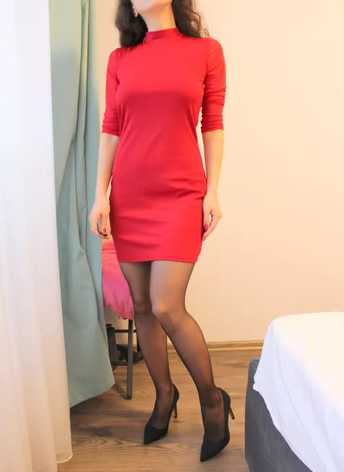 Dress, stockings and heels! [f]