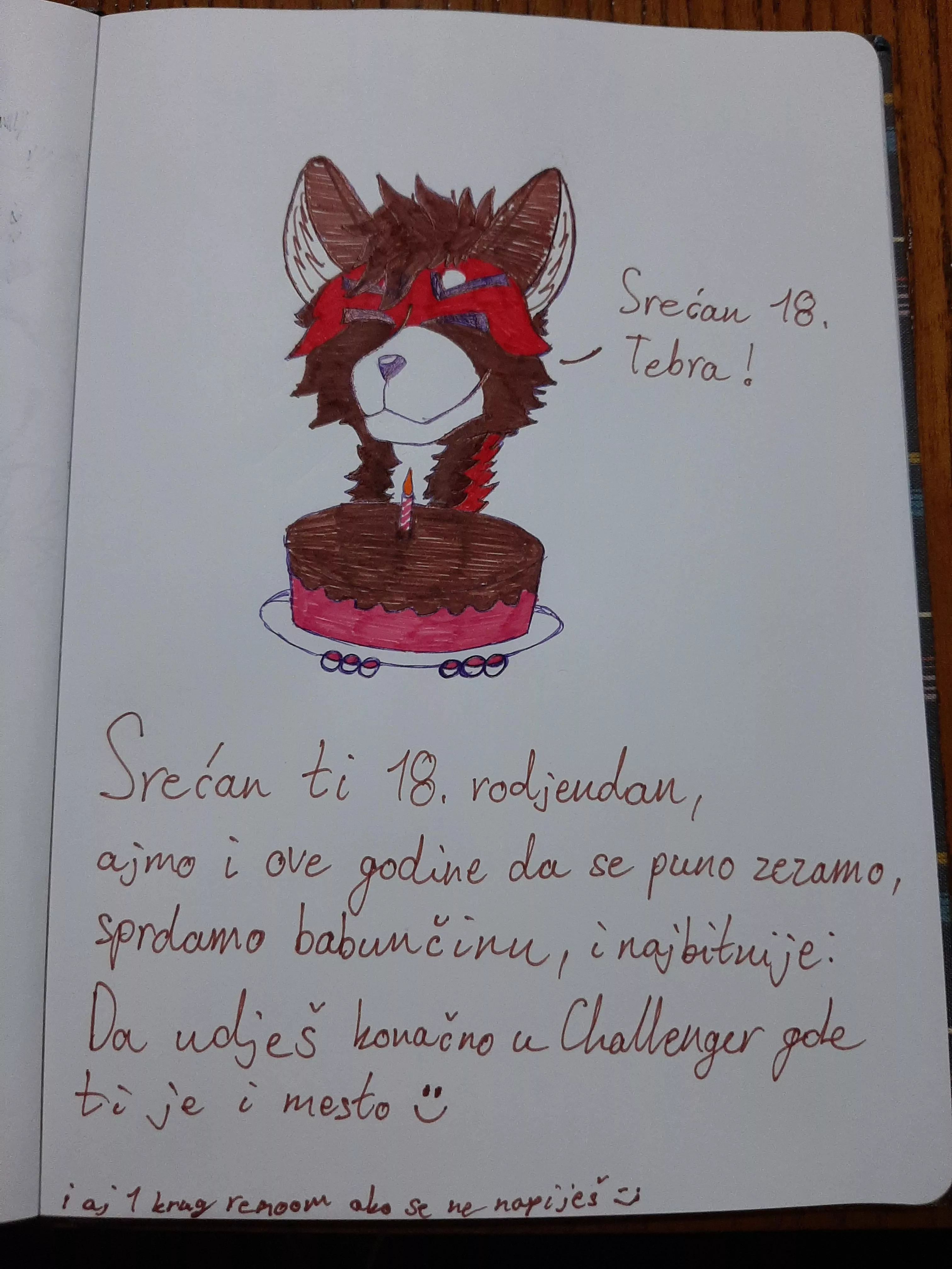 Drew something for my friend's 18th birthday. He's definetely gonna think it's cringe, but he means a lot to me and I wanted to make something for him personally.