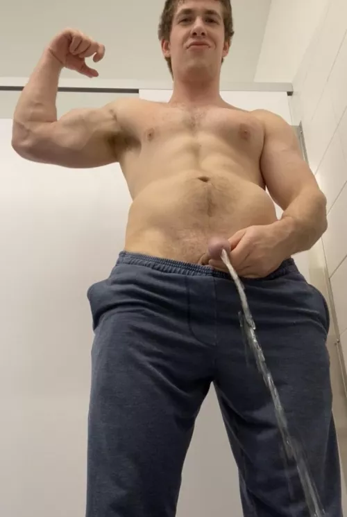 Drink up… wouldn’t want this perfect gym piss to go to waste