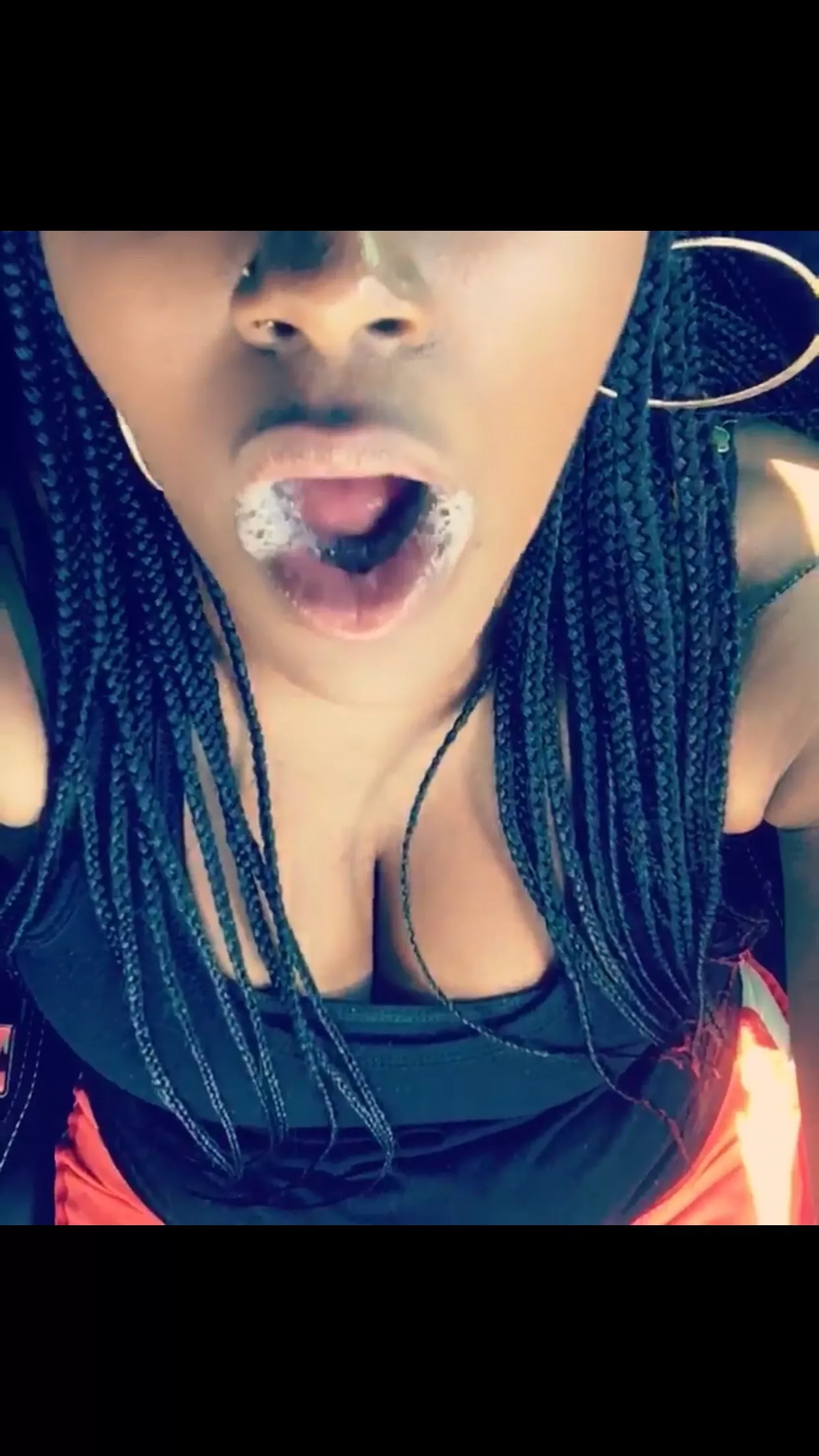 Drinking Daddy dick milk on our road trip🤤🥴